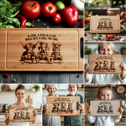 Paquete de Grabado Láser para Tabla de Charcutería, Diseños Divertidos de Animales para Barbacoa, Decoración de Cocina - Imagen 2