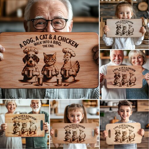 Paquete de Grabado Láser para Tabla de Charcutería, Diseños Divertidos de Animales para Barbacoa, Decoración de Cocina - Imagen 5
