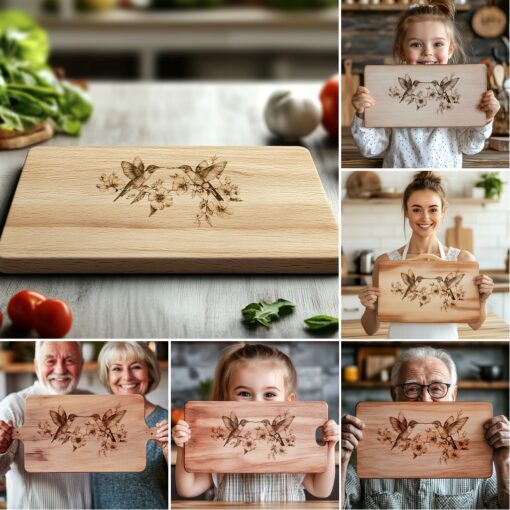 Fichier de gravure laser pour planche à charcuterie, Illusion d'animal en 3D, Décoration artistique pour la cuisine – Image 5