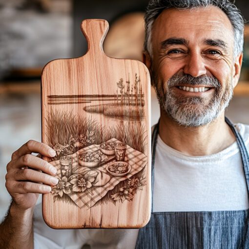 Charcuterie Board Laser Engraving File, Cobb Salad Everglades