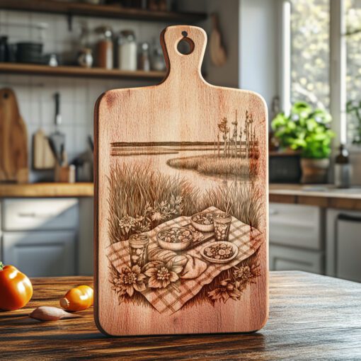 Charcuterie Board Laser Engraving File, Cobb Salad Everglades