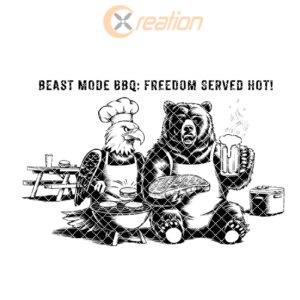 Charcuterie Board Laser Engraving File, Eagle Bear BBQ