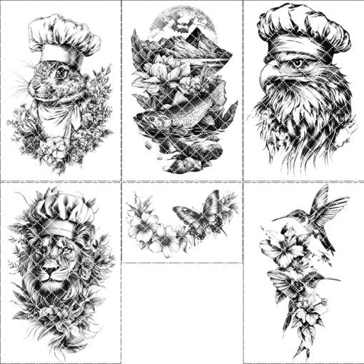 Archivos de Grabado Láser para Tabla de Embutidos, Ilusión 3D de Animales, Regalo para Decoración de Cocina - Imagen 8