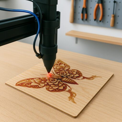 Zikade 3D Illusion Laser Gravur Datei, Natur Dekor Kunst, Digitaler Vorlagen Download – Bild 2