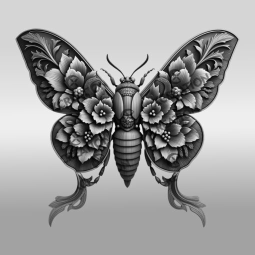 Zikade 3D Illusion Laser Gravur Datei, Natur Dekor Kunst, Digitaler Vorlagen Download – Bild 6