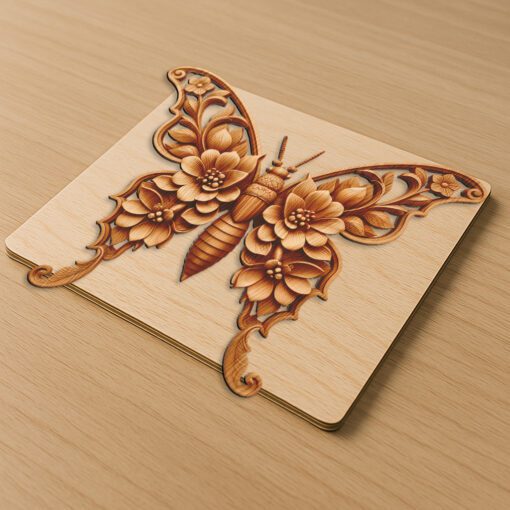 Earwig 3D Illusion Laser Engraving File, Nature Inspired