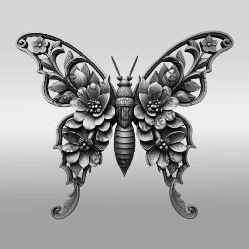 Earwig 3D Illusion Laser Engraving File, Nature Inspired