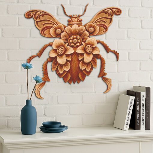 Fichier de Gravure Laser 3D Illusion Puce, Art d'Insecte Unique pour Décoration Intérieure, DIY – Image 2