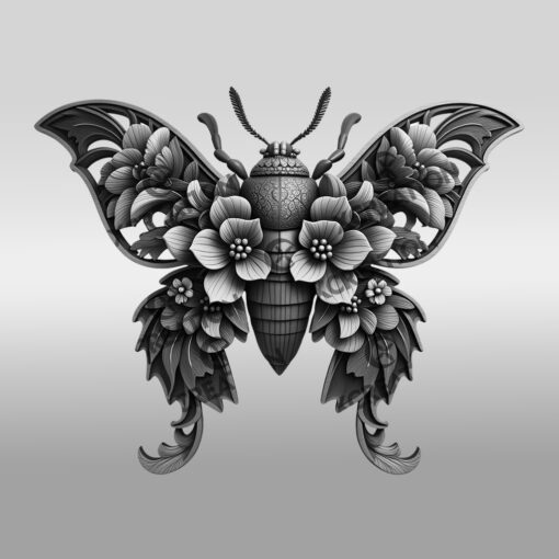 Insect 3D Illusion Laser Engraving File, Intricate Beetle