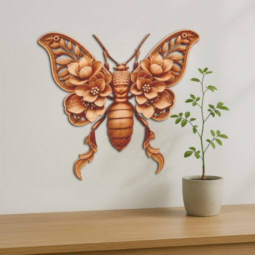 Insect 3D Illusion Laser Engraving File, Ornate Termite