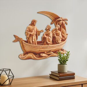 Jesus 3D Illusion Engraving File, Christian Wall Art,