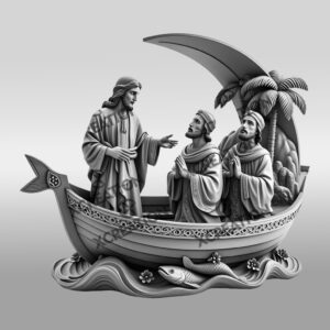 Jesus 3D Illusion Engraving File, Christian Wall Art,