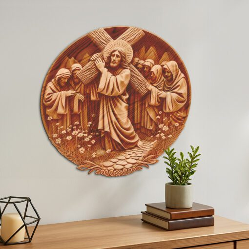 Jesus 3D Illusion Laser Engraving, Christian Wall Art,