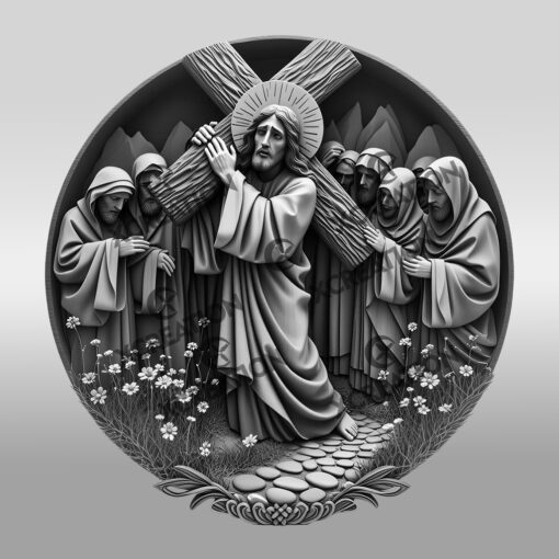 Jesus 3D Illusion Laser Engraving, Christian Wall Art,