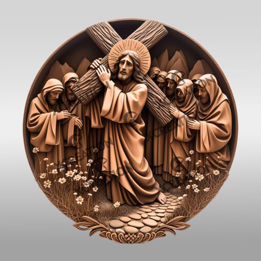 Jesus 3D Illusion Laser Engraving, Christian Wall Art,