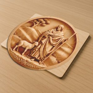 Jesus 3D Illusion Laser Engraving Design, Christian Wall