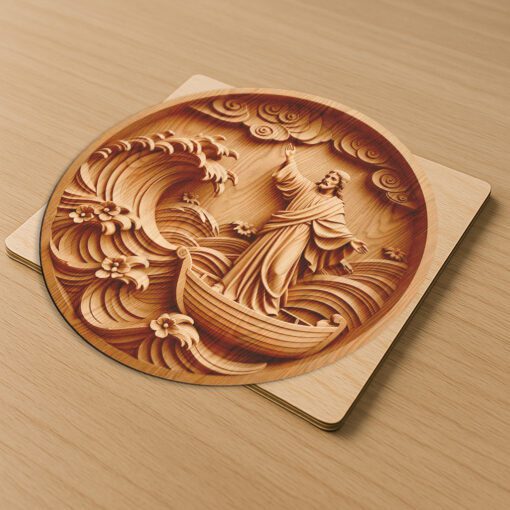 Jesus 3D Illusion Laser Engraving Design File, Religious