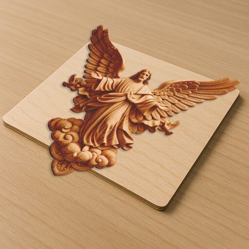 Jesus 3D Illusion Laser Engraving Design, Religious Wall