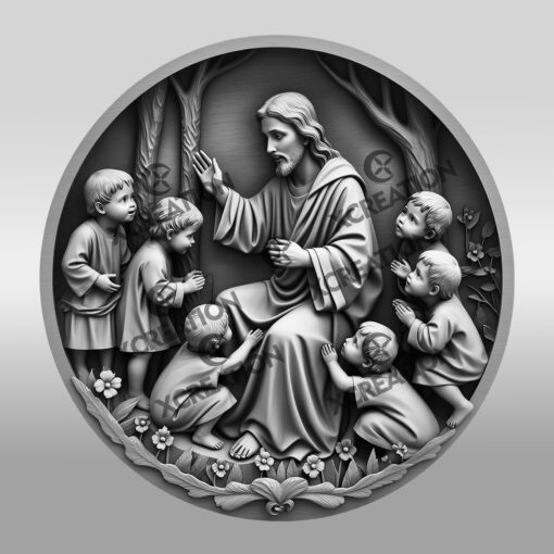 Jesus 3D Illusion Laser Engraving File, Christian Art,