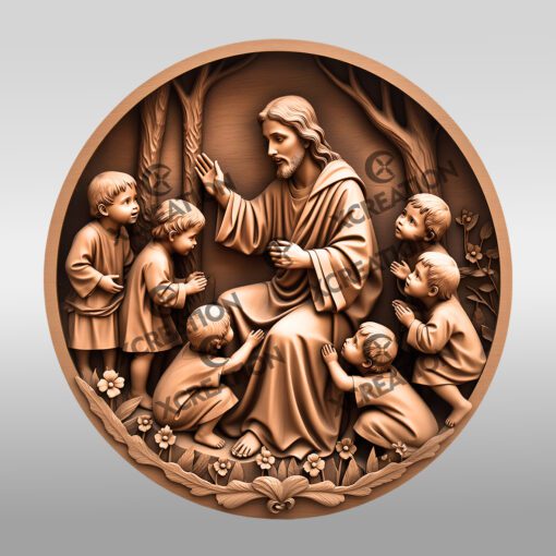 Jesus 3D Illusion Laser Engraving File, Christian Art,