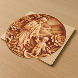 Jesus 3D Illusion Laser Engraving File, Christian Wall