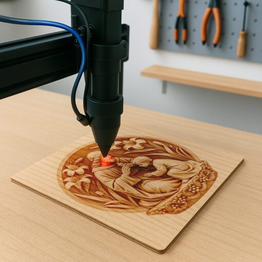 Jesus 3D Illusion Laser Engraving File, Christian Wall