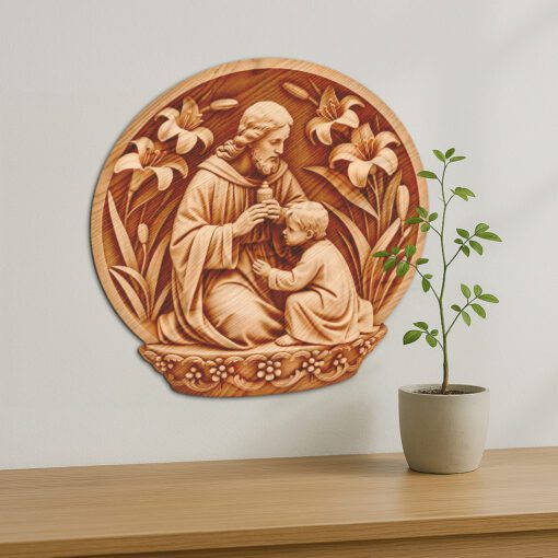 Jesus 3D Illusion Laser Engraving File, Christian Wall
