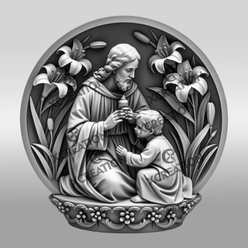 Jesus 3D Illusion Laser Engraving File, Christian Wall