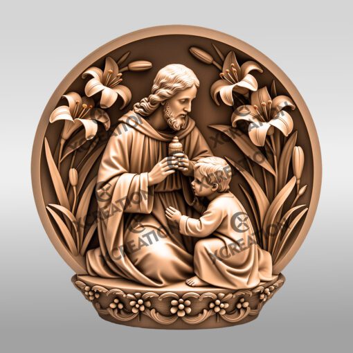 Jesus 3D Illusion Laser Engraving File, Christian Wall