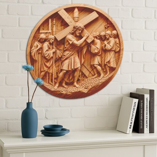 Jesus 3D Illusion Laser Engraving File, Christian Wall