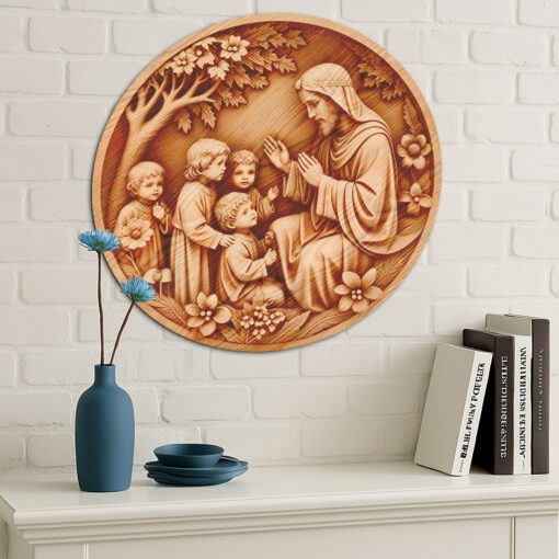 Jesus 3D Illusion Laser Engraving File, Christian Wall