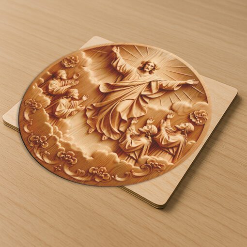 Jesus 3D Illusion Laser Engraving File, Christian Wall