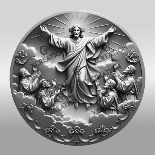 Jesus 3D Illusion Laser Engraving File, Christian Wall