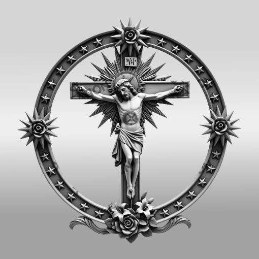 Jesus 3D Illusion Laser Engraving File, Christian Wall