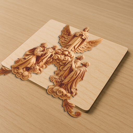 Jesus 3D Illusion Laser Engraving File, Christian Wall