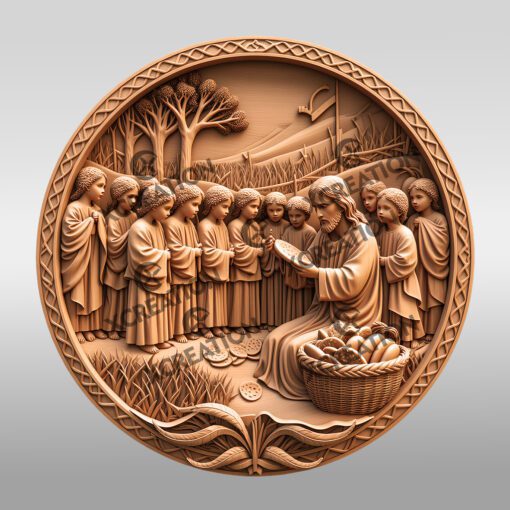 Jesus 3D Illusion Laser Engraving File, Christian Wall