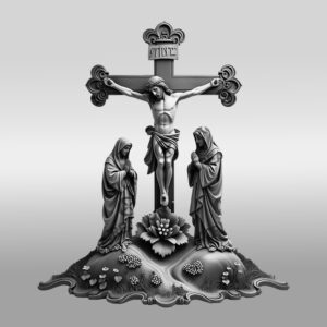 Jesus 3D Illusion Laser Engraving File, Christian Wall