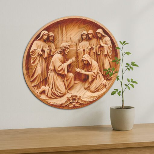 Jesus 3D Illusion Laser Engraving File, Faith Art