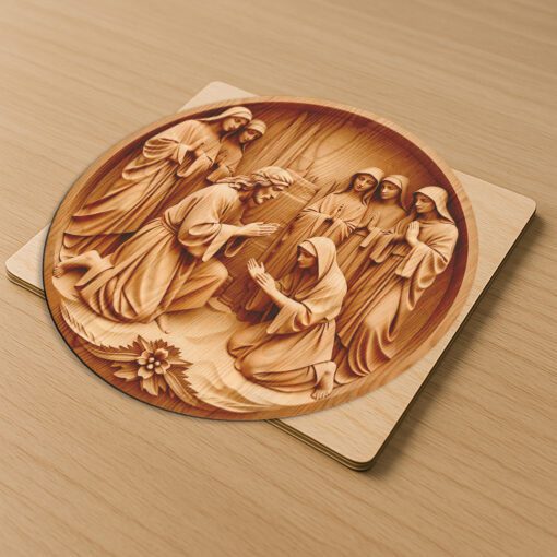 Jesus 3D Illusion Laser Engraving File, Faith Art