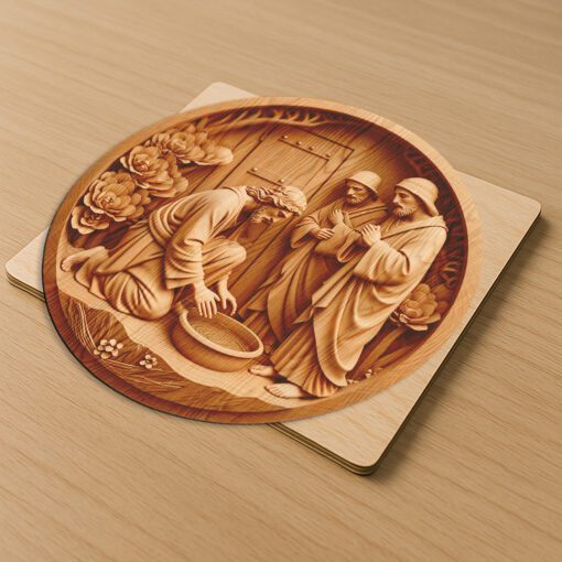 Jesus 3D Illusion Laser Engraving File, Faith Art,