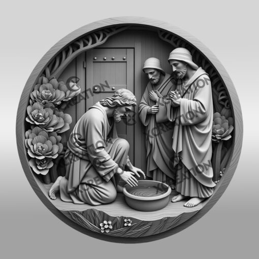 Jesus 3D Illusion Laser Engraving File, Faith Art,