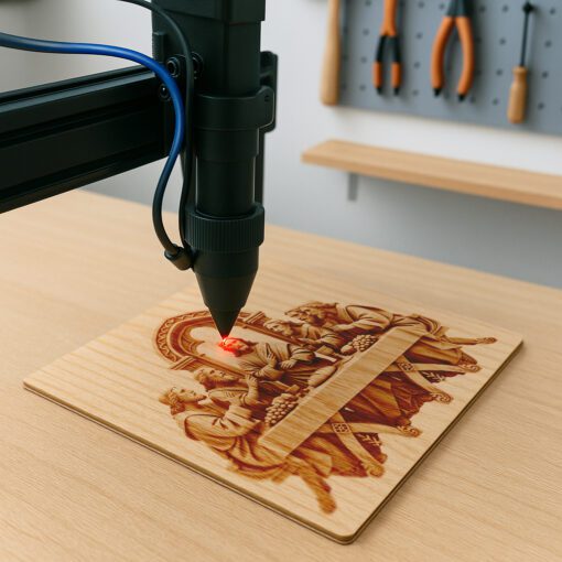 Jesus 3D Illusion Laser Engraving File, Last Supper