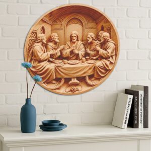 Jesus 3D Illusion Laser Engraving File, Last Supper
