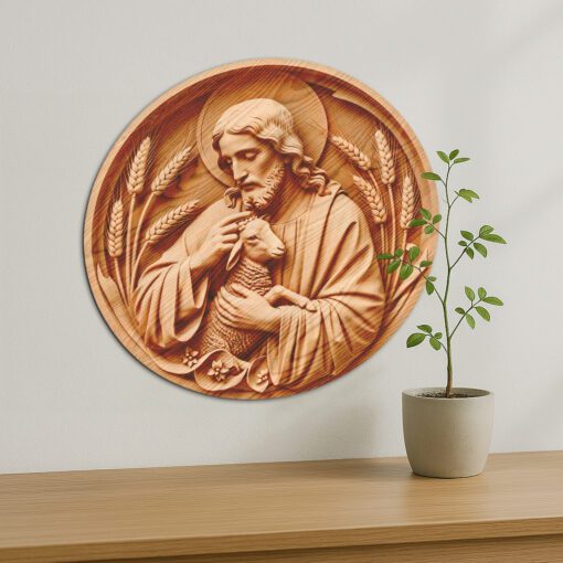 Jesus 3D Illusion Laser Engraving File, Religious Art,