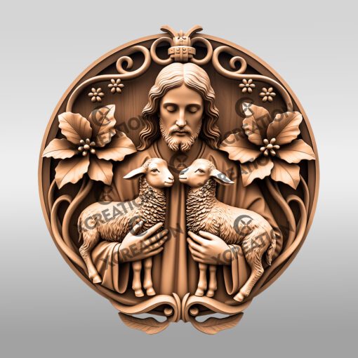 Jesus 3D Illusion Laser Engraving File, Religious Art,