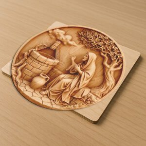 Jesus 3D Illusion Laser Engraving File, Religious Art