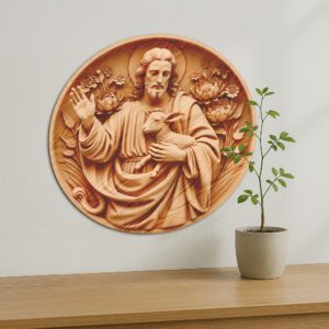 Jesus 3D Illusion Laser Engraving File, Religious Art,