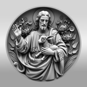 Jesus 3D Illusion Laser Engraving File, Religious Art,