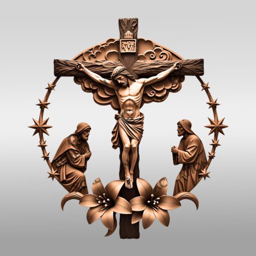 Jesus 3D Illusion Laser Engraving File, Religious Wall