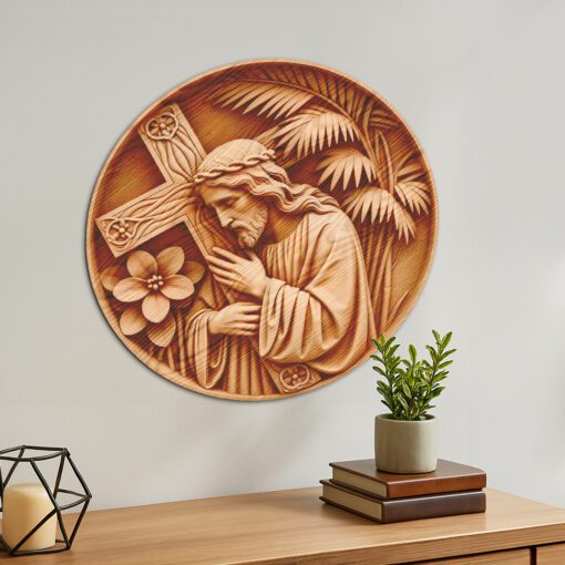 Fichier de gravure laser illusion 3D Jésus, Art mural religieux, Décor chrétien Téléchargement – Image 4